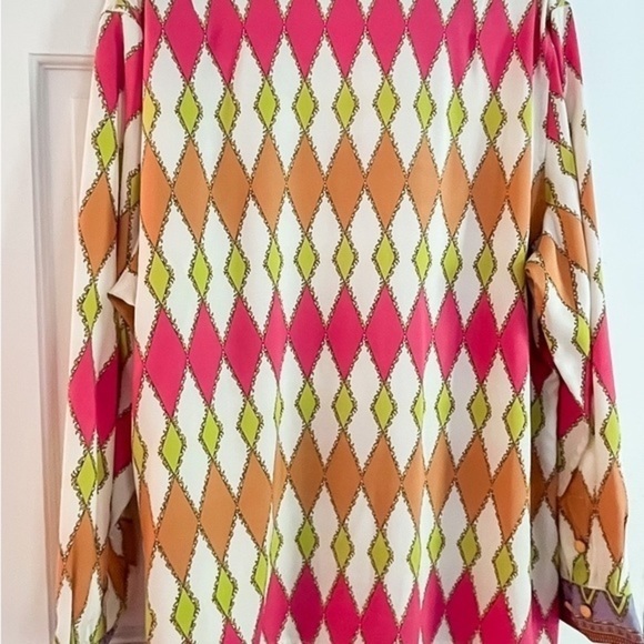 Pell & Co Women’s Silk Blend Button Down Tunic Blouse - Picture 6 of 7